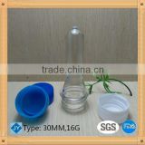 Plastic transperant mineral water bottle preform 30mm 16g PET