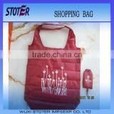 Polyester Cheap Tote Folding Single Handle Vest Bags