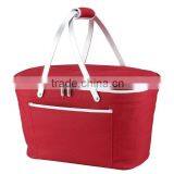 Insulated Folding Picnic Bread Basket - Insulated Cooler With Carrying Handles (MultiColor)