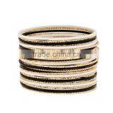 Wholesale Fashion Wide Multicolor Bracelet High Quality Zinc Alloy and Gold Plated Bangle for Women Party Accessories thumbnail-4