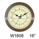16 Inch Simple Round Wooden Art Wall Clock thumbnail-1