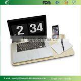 Premium Bamboo Mobile LapDesk (For 15" to 17" Laptops) With Desk Space thumbnail-2