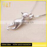 925 Sterling Silver Necklaces Cats Pendants&Necklaces Pure Sterling Silver (AN-026)