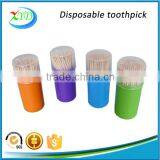 Harbin Toothpick Supplier Bamboo / Wooden Toothpicks Packed in Colorful Plastic Toothpick Bottle thumbnail-6