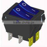 Blue Light DPDT Rocker Switch 20A 125V thumbnail-1