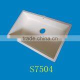 White Acrylic Solid Surface Bowl Sink, Resin Stone Kitchen Sinks