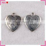 Heart shaped custom made logo jewelry charms, custom metal heart charms