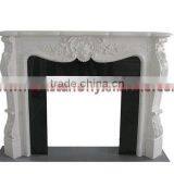 NATURAL COLOR MARBLE CARVED FIRE PLACES thumbnail-1