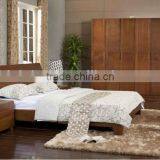 Simple Bed With Solid Wood Frame,Southeast Asian Style Bedroom Wooden Set,Malaysia Bedroom Natural Wood Furniture thumbnail-1
