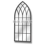 Antiquel Black Outdoor Wall Mirror thumbnail-1