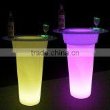 Modern Color Changing Rechargeable Top Glass Home Bar Table thumbnail-5