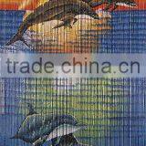 High Quality Best Selling Bamboo Door Curtain With Dolphins and Orcas Scene in Viet Nam thumbnail-1
