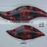 Cast Aluminium s Shape Bowl With Enamel and Floral Patterns Also Available in Food Safe Enamel and Metal