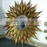 Gold Plated Sun Shape Wall Mirror thumbnail-1