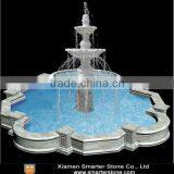 White Marble Stone Water Fountain thumbnail-1