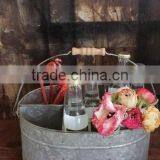 6 Grids Portable Metal Kitchen Storage Box/Utensil Caddy/Picnic Collector/Beer Bucket/House Keeper thumbnail-4