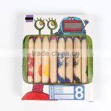 Colorful 8 pk Jombo Wax Crayons thumbnail-1