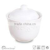 Christmas Ceramic Two-tone Sugar and Creamer Emboss Top Selling Factory thumbnail-2