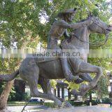 Bronze Foundry Large Outdoor Copper Cowboy Horse Statue thumbnail-3
