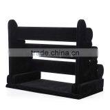 2016 High-end Luxuries 3 Layer Black Velvet Bracelet Holder Display Stand thumbnail-3