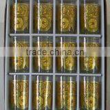 GH306 12pcs Glass Drinking Set With Bronzing Deco thumbnail-1