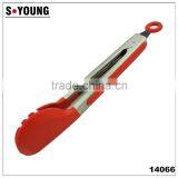 14066 Kitchen and Barbecue Grill Tongs Silicone BBQ Cooking Stainless Steel Locking Food Tong Salad Tongs thumbnail-2