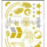 T005-007 Hotsale Special Design Cheap Gold and Silver Temporary Tattoo Glitter Removal Bulk Tattoo Sticker thumbnail-1