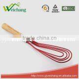 WCJ003 New Design Egg Whisk Silicone Wire Whisk, Egg Frother, Milk & Egg Beater Blender Wood Handle thumbnail-2