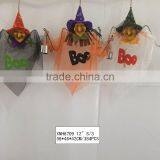 Straw and Fabric Scarecrow Witch for Halloween Decoration thumbnail-3