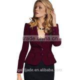 Hot Sale Ladies Two Pieces Short Sleeve Blazer and Skirt Set Women Office Business Suit thumbnail-4