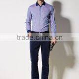 New Design Contrast Fabric Made to Measure Cotton Slim Men Shirt BSZ0077 thumbnail-4
