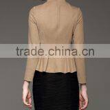 Autumn Season Ladies Fashion Long Sleeve Ruffled Stand Collar Blouse thumbnail-3