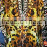 Multicolor CAFTAN Digital Print Crepe Silk LONG Kaftan Tunic Poncho thumbnail-2