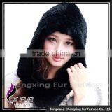 CX-C-184 2016 China New Promotional Product Hijab Scarf Rex Rabbit Fur Hat thumbnail-6