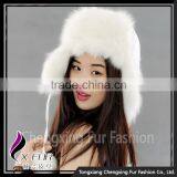 CX-C-38A Fashion Winter Fur Hat Genuine Quality White Ladies Fox Fur Hats thumbnail-1