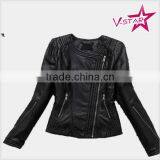 Stylish PU Leather Jacket for Women OEM Service Pu Jacket Wholesale thumbnail-1
