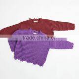 1-6 Years Wholesale 2017 New Knitted Full Sleeve Holes Solid Boys Girls Sweaters (pick Size Color ) thumbnail-1
