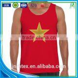 Custom Printing Cotton Spandex Sleeveless Sports A-shirt thumbnail-5