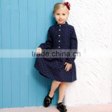 S17620A Girls Boutique Clothing Ruffle Dresses Long Sleeve Girls Outfit Dress