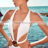 M888 Runwaylover 2016 Ladies Sexy White One Piece Bikini Swimwear thumbnail-2