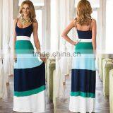 Walson Hot Sell Women Summer Dress Cotton Spaghetti Strap Slip Tube Slit Dress 2016 Summer Maxi Dress thumbnail-3