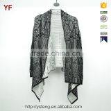 New Jacquard Sweater Design Women Fashion Winter Poncho Coats thumbnail-1