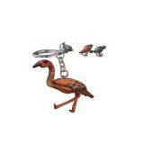 Plaid Handmade Pavans Ostrich Hangings Keychain Car Genuine Leather Keychain Key Chain Small Gift