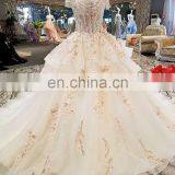 LS00293 off Shoulder Flower Afghan Wedding Dress Styles Lace up Mother of the Bride Beach Wedding Dress thumbnail-3