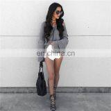 Women V-neck Lotus Root Long Sleeves Sweater KMY1105 thumbnail-6