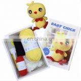 cute animal crochet DIY set baby chick set kids knitting kit