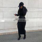 LAITE D2197 Autumn&winter Solid Color Women Casual Dresses Ladies Fashion Bodycon Sexy Dresses thumbnail-3