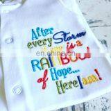 Baby Bodysuit Embroidery Sleepsuit Cap 2pcs Set Onesie Infant Baby Outfit Clothes thumbnail-5