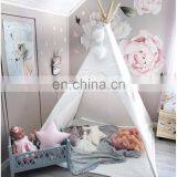 OEM Small Tree Stripe Canvas Play Teepee Tent for Kids 100% Cotton thumbnail-3