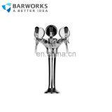 Top Quality Chrome Plated Brass Double Faucet Snake Font, Beer Tower With Cobra Double Tap Flow Control Beer Tap